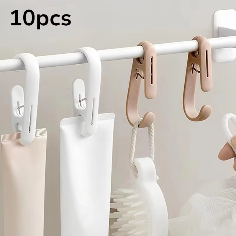 Home Bathroom Towels - 10 шт. многофункциональных подвесных зажимов-крючков, портативные