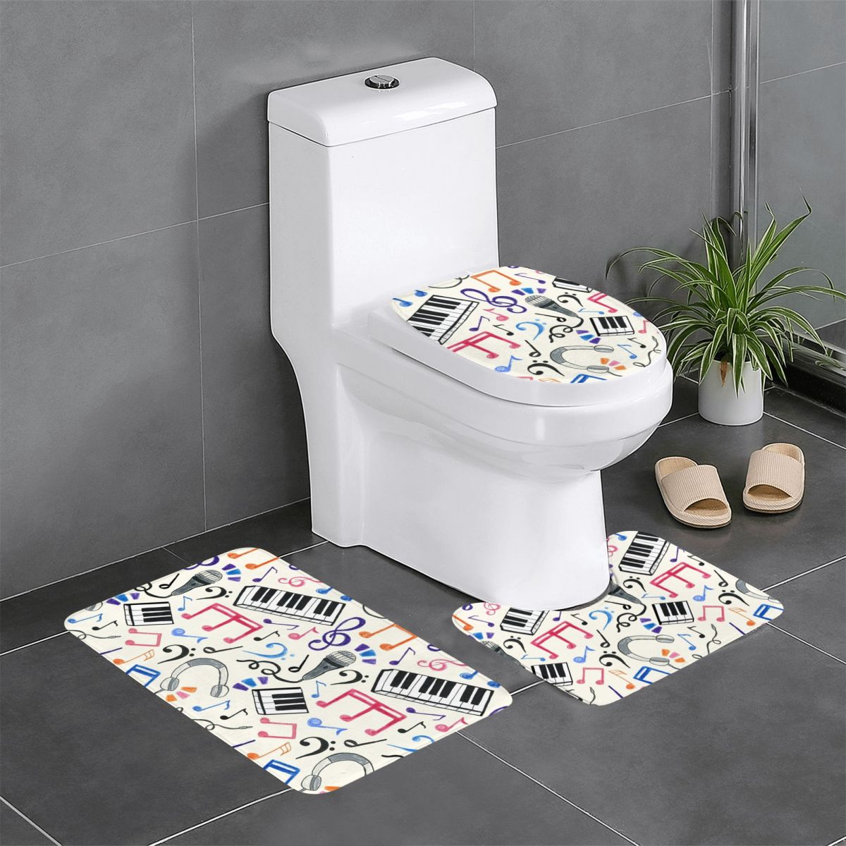 Home Goods Bathroom Sets - Good Beats - музыкальные ноты и