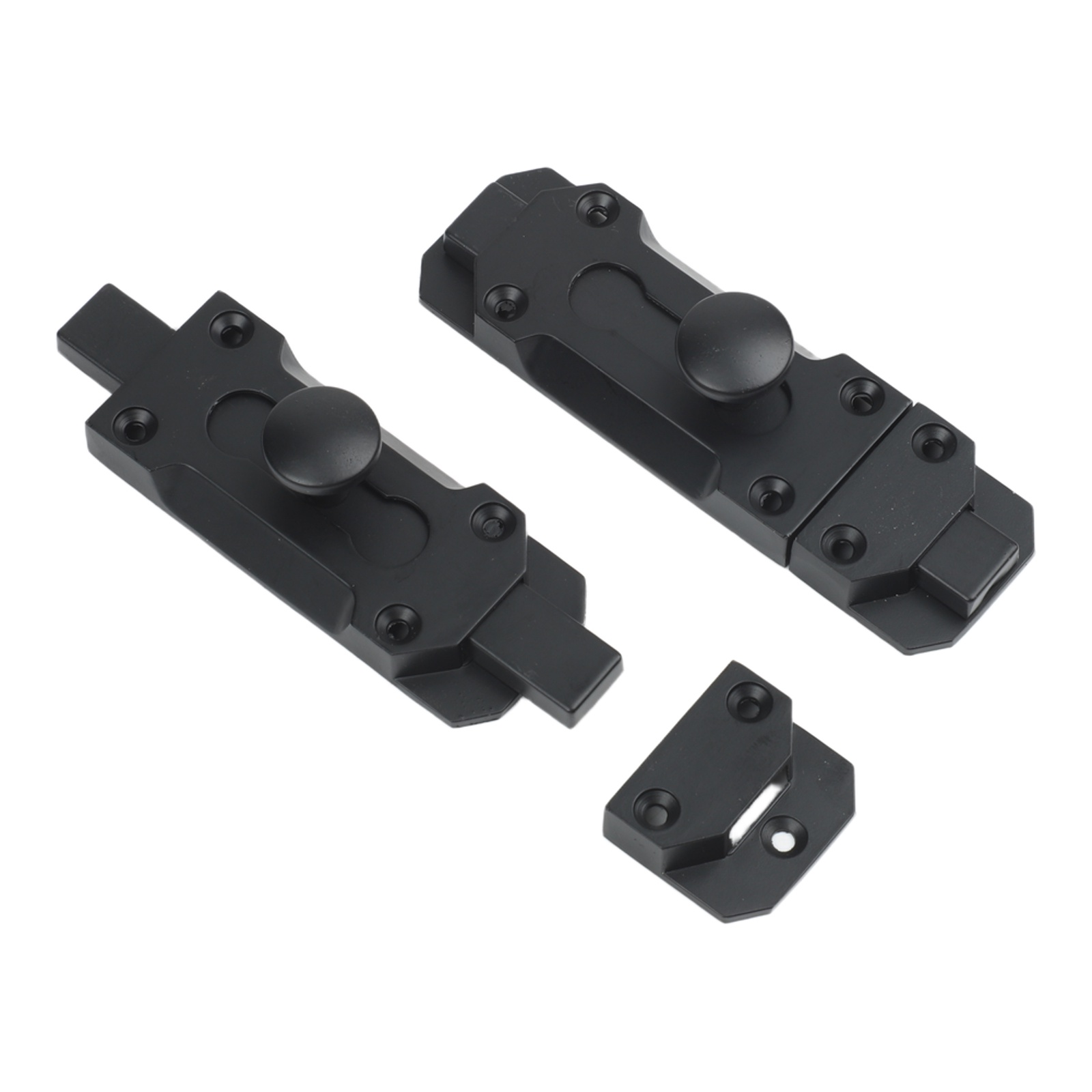 Home Bathroom Lock - 2 шт. черных раздвижных замков-защелок для