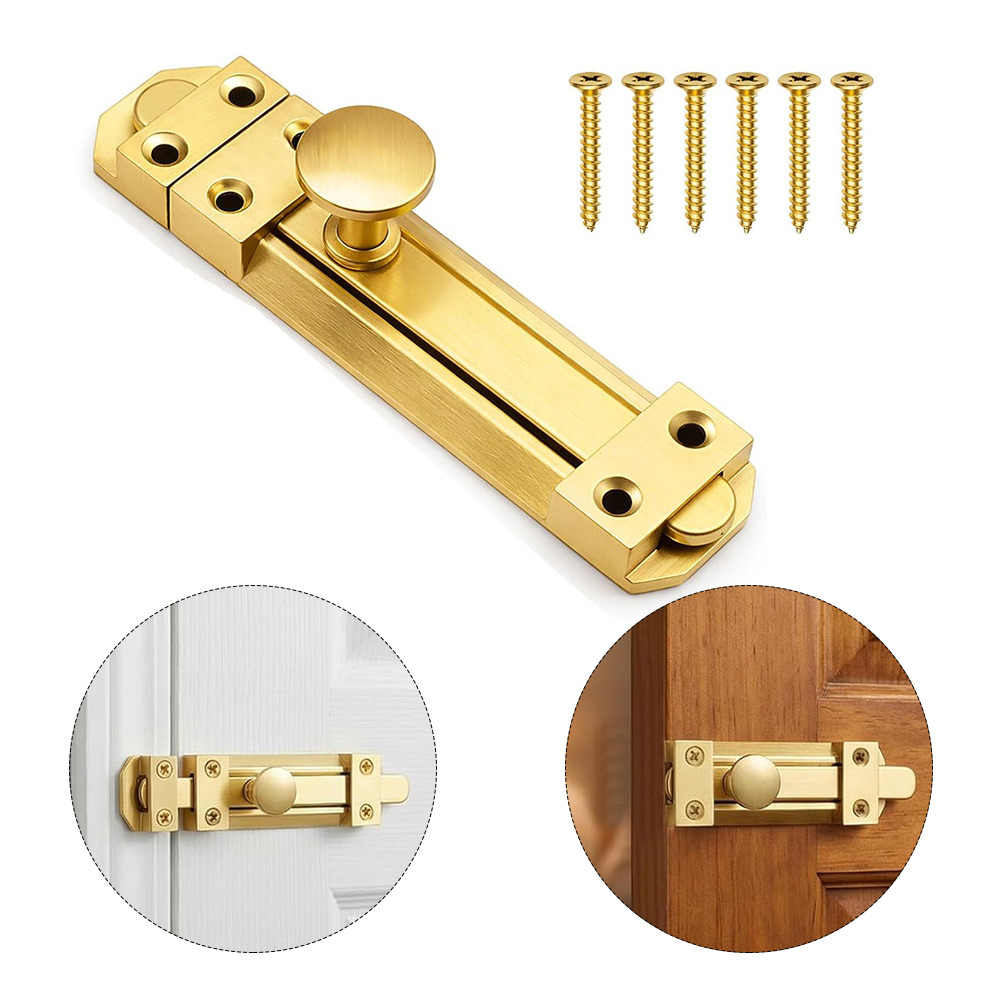 Home Bathroom Lock - 5-дюймовый замок-защелка из цельной латуни для