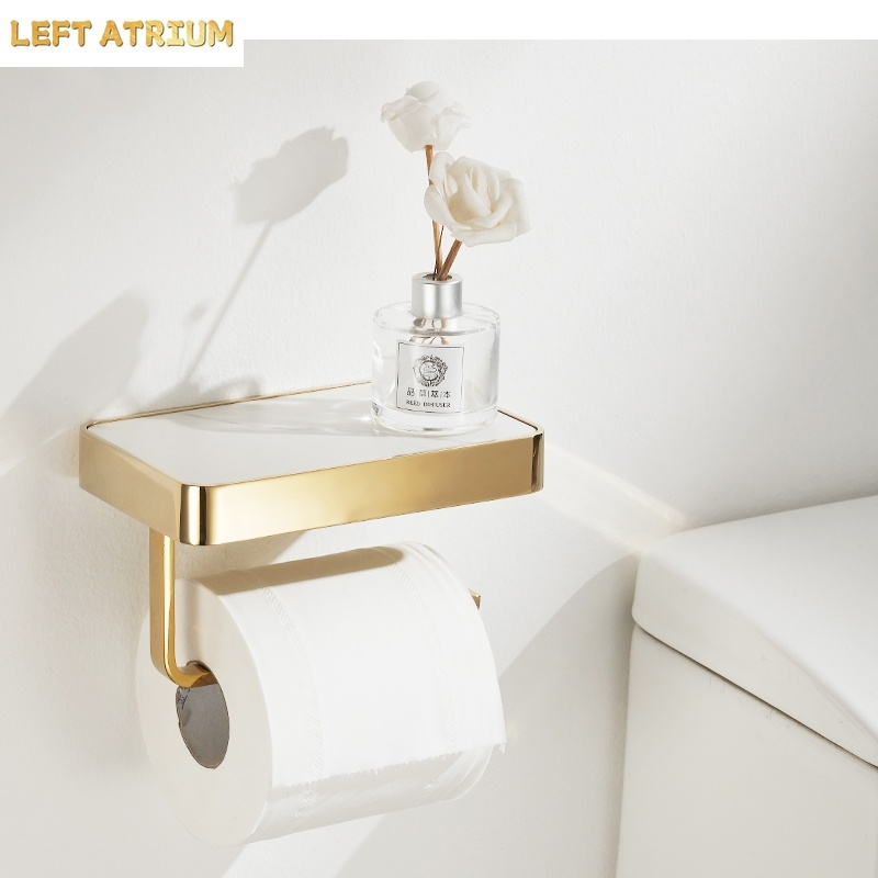 Home Bathroom Paper Towel Holder - Металлический держатель для салфеток, настенная полка