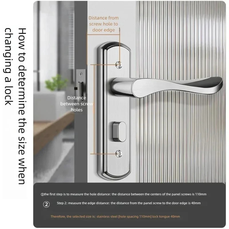 Home Bathroom Lock - Бесключевой дверной замок из нержавеющей стали