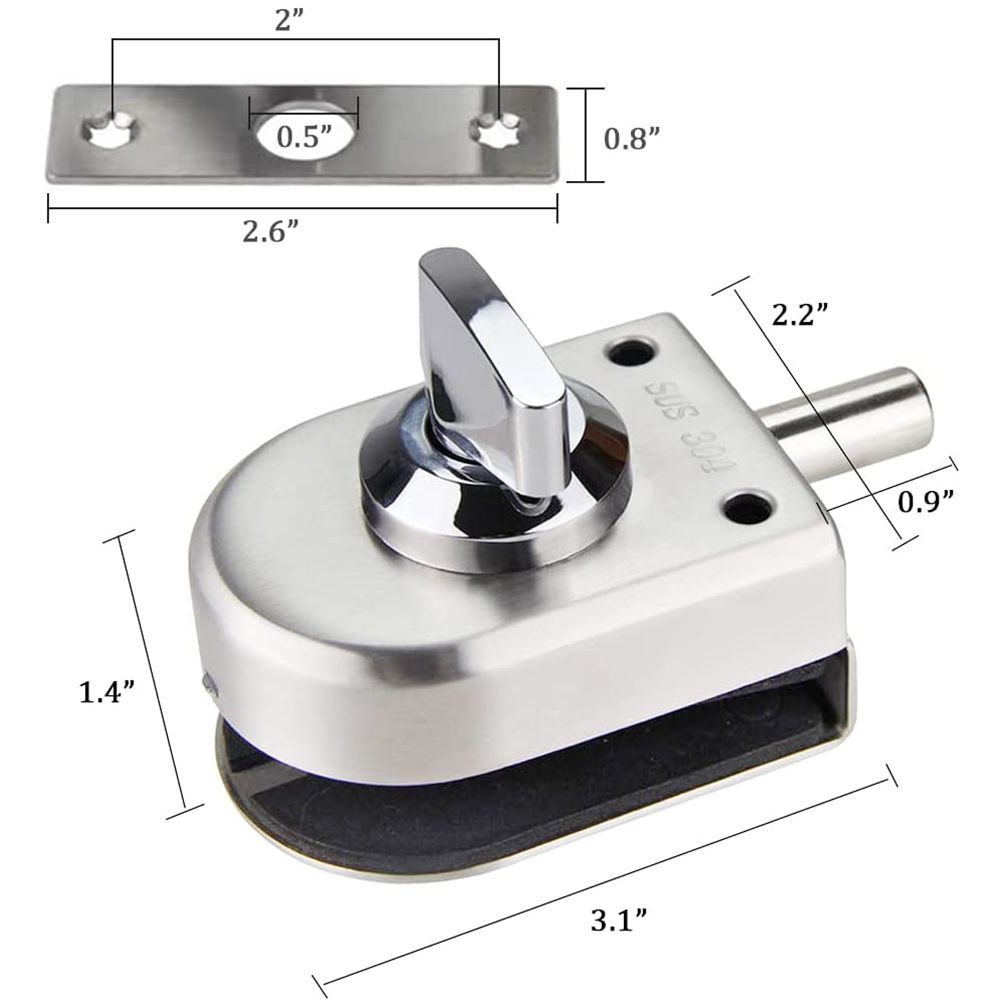Замок-защелка для стеклянных д – обзор и цена Home Bathroom Lock