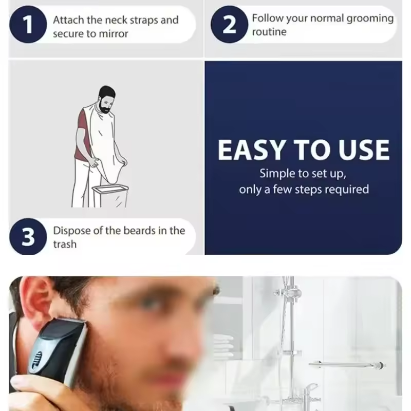 Черно-белые мужские фартуки дл – обзор и цена Shaving Mirror Suction