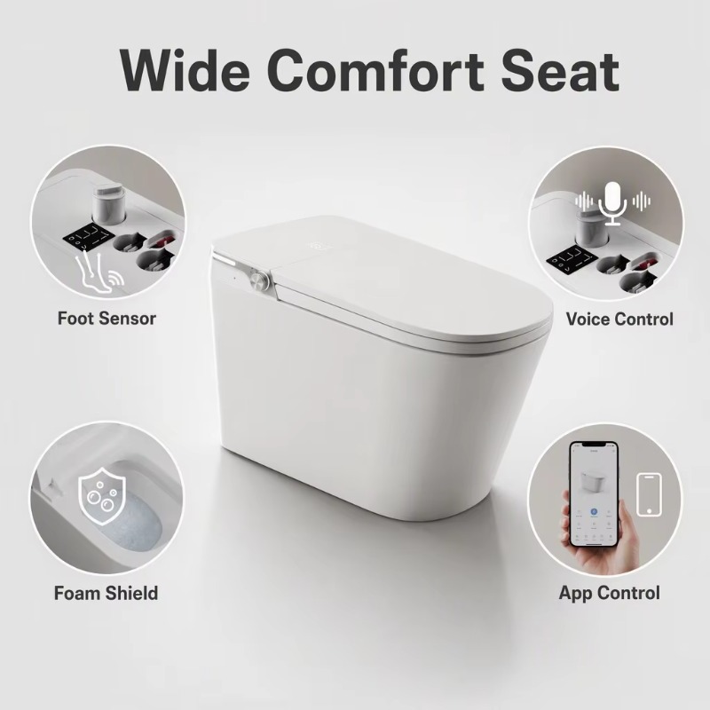Белый умный унитаз с квадратно – обзор и цена Home For Bathroom