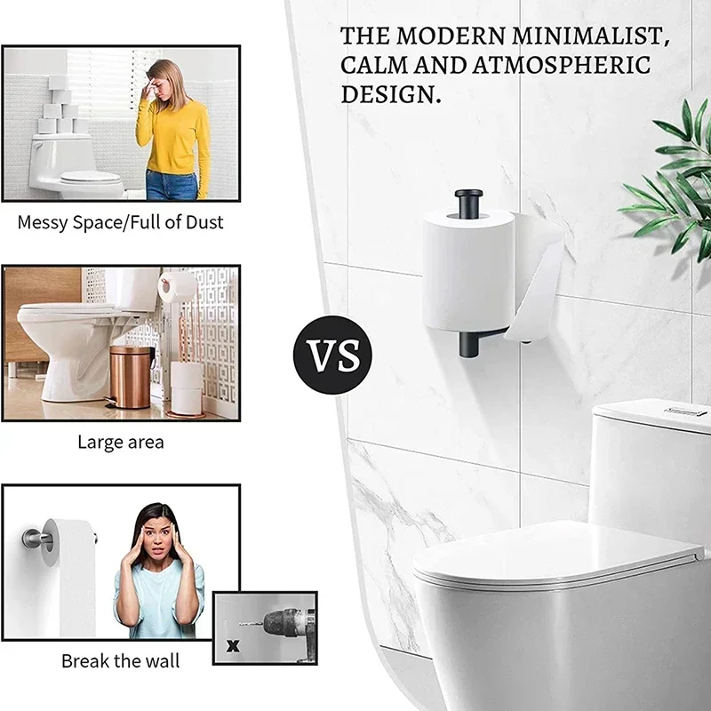 Черный самоклеящийся держатель – обзор и цена Home Bathroom Paper Towel Holder