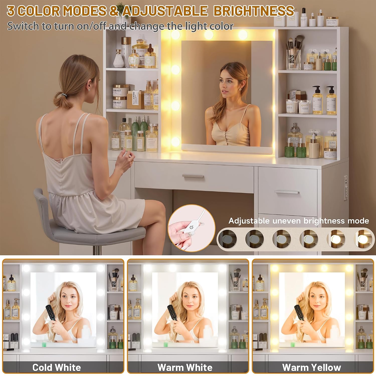 Большой туалетный столик с LED – обзор и цена Home Outlet Bathroom Vanity
