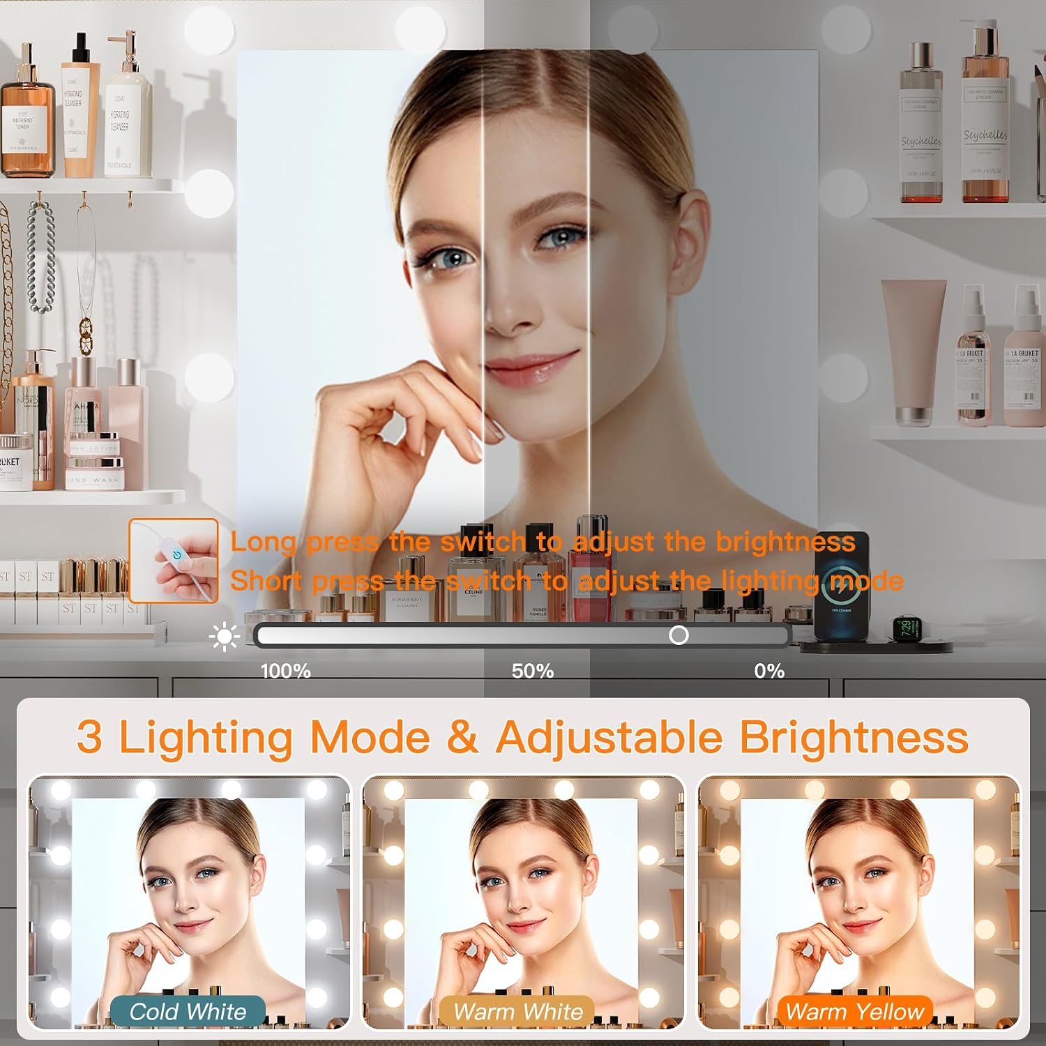 Большой туалетный столик с LED – обзор и цена Home Outlet Bathroom Vanity