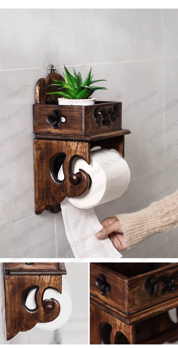 Деревянный держатель для бумаж – обзор и цена Home Bathroom Paper Towel Holder